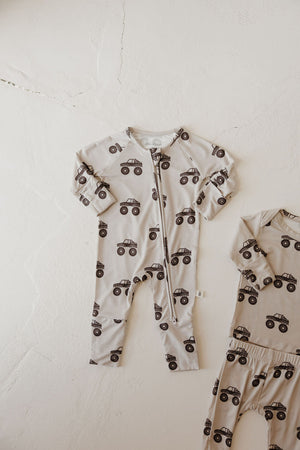 Bamboo Zip Pajamas | Monster Truck