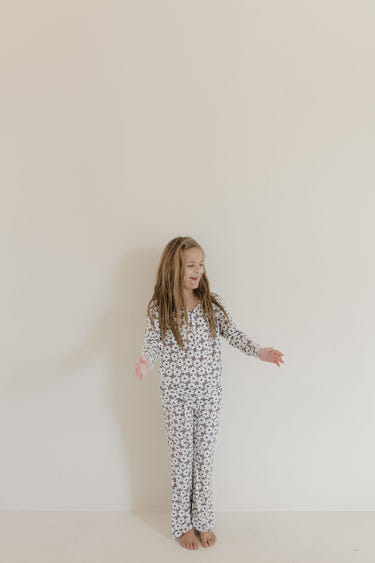 Youth Flare Bamboo Pajamas by Darlin' - Soft, eco-friendly sleepwear for babies, featuring a stylish flare design.