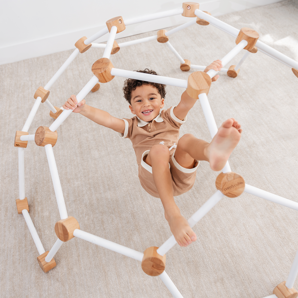 Wooden Climber for Kids in White