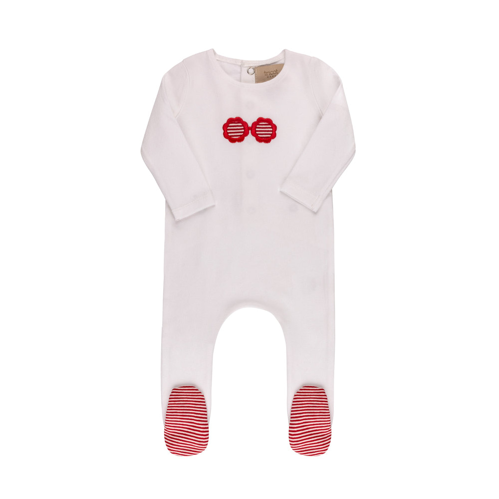 Sunglasses/ Anchor striped Layette Set