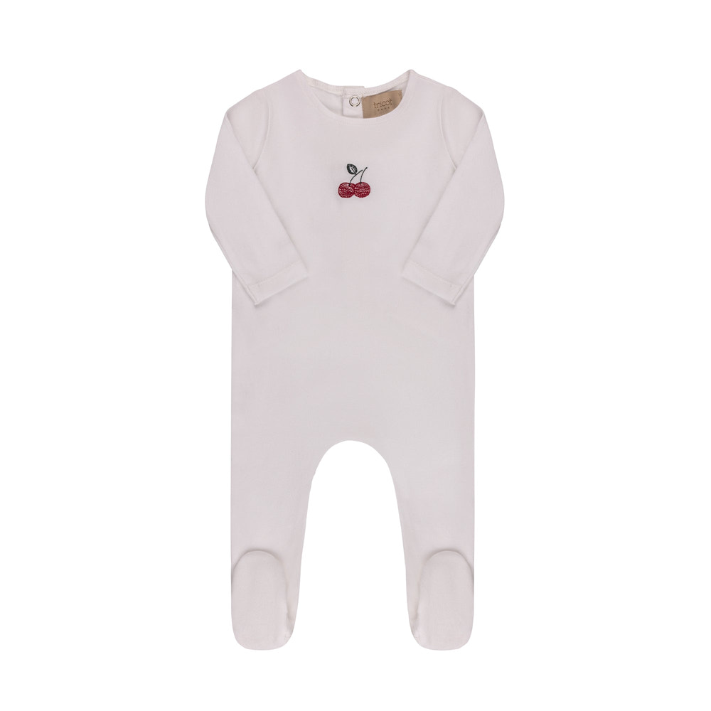 Embroidered Cherries/ Boat  Layette Set