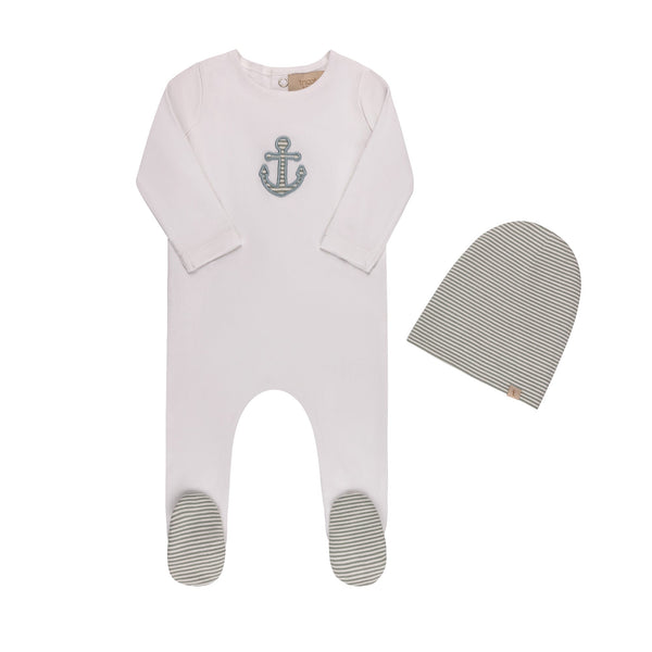 Sunglasses/ Anchor striped Layette Set