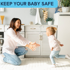 Magnetic key replacement for Baby Proof Me safety locks, 2 pack, angle view showcasing babyproofing solution.