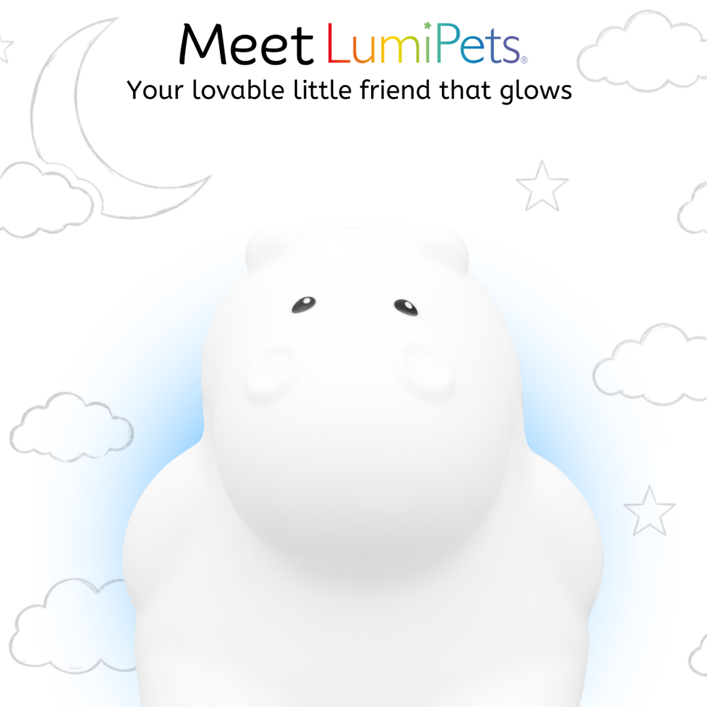 LumiPets® Honey the Hippo- Children's Touch Night Light