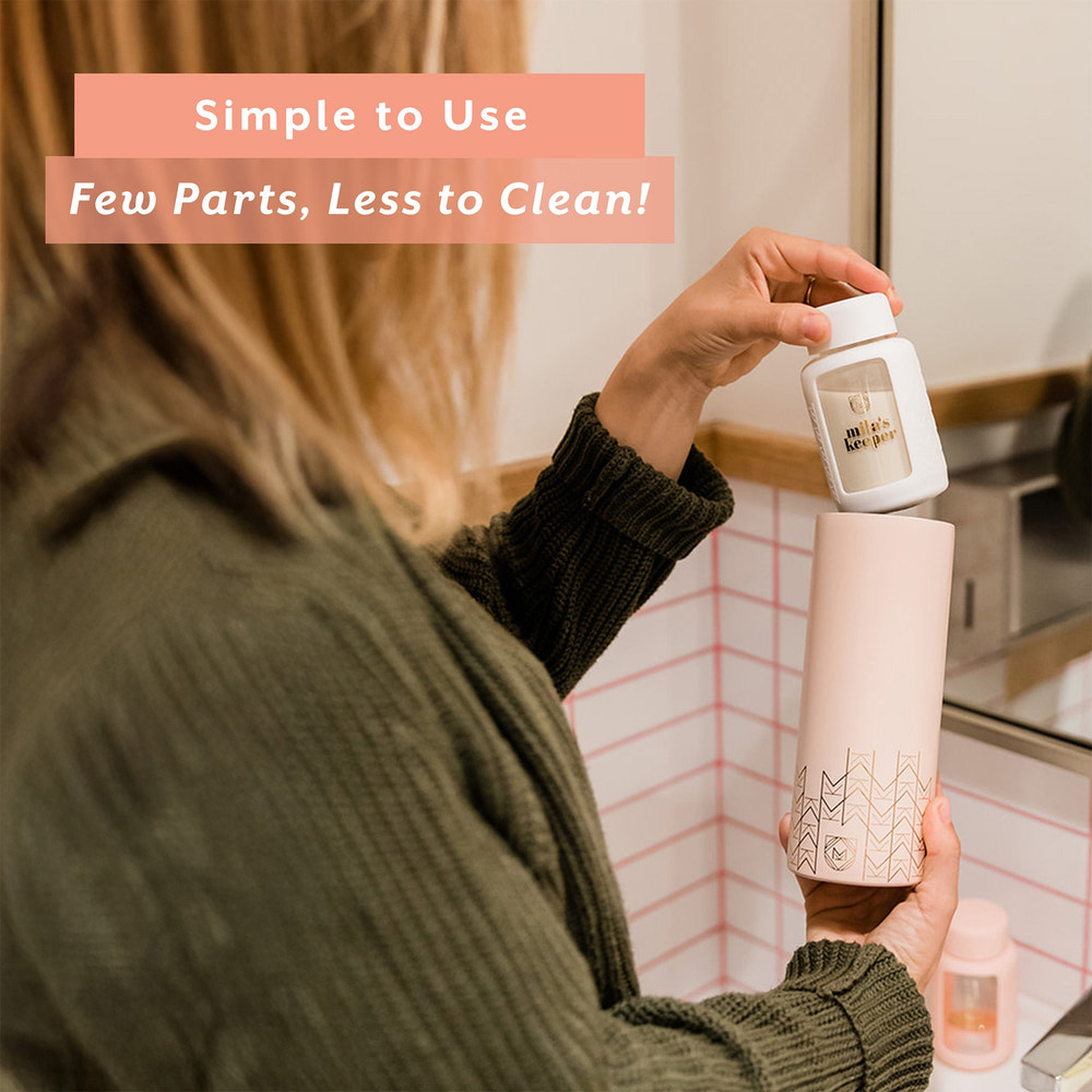 MilKeeper Starter Set in Pink Sands for breast milk storage, featuring stylish and functional containers.