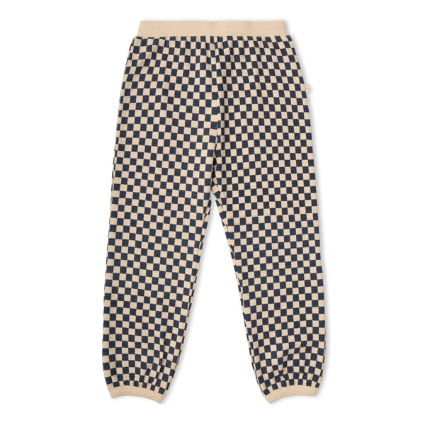 Organic Tee & Pant Slouch Set - Midnight Check