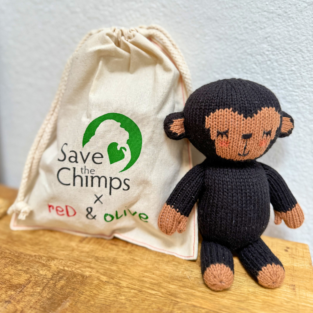 Soft Baby Chimp plush toy, perfect comforter and lovey for infants and toddlers.