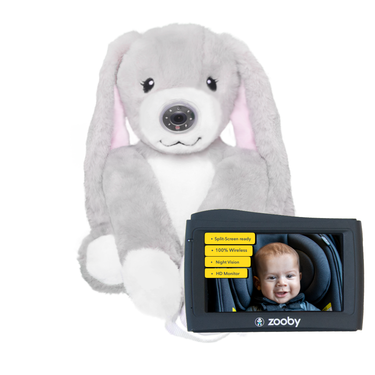Zooby® baby monitor featuring Bailey Bunny design for safe and stylish baby monitoring.