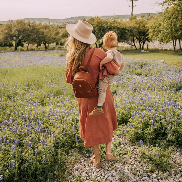 The Sleepy Panda Mini - Vegan Leather Mini Backpack