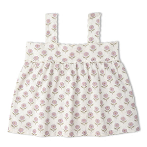 Organic Scalloped Top & Bloomers Set - Lavender