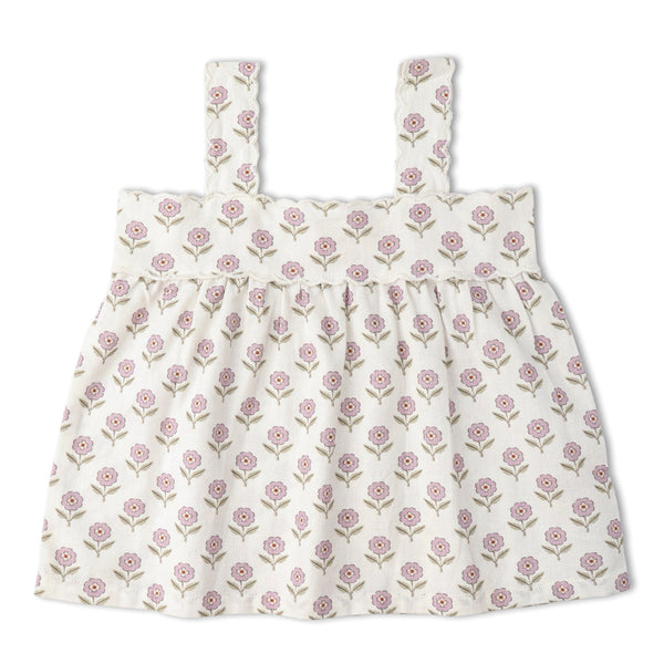Organic Scalloped Top & Bloomers Set - Lavender