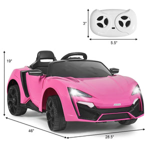 12V 2.4G RC electric vehicle for kids with lights, perfect for outdoor play and adventure. Angle 5 view.