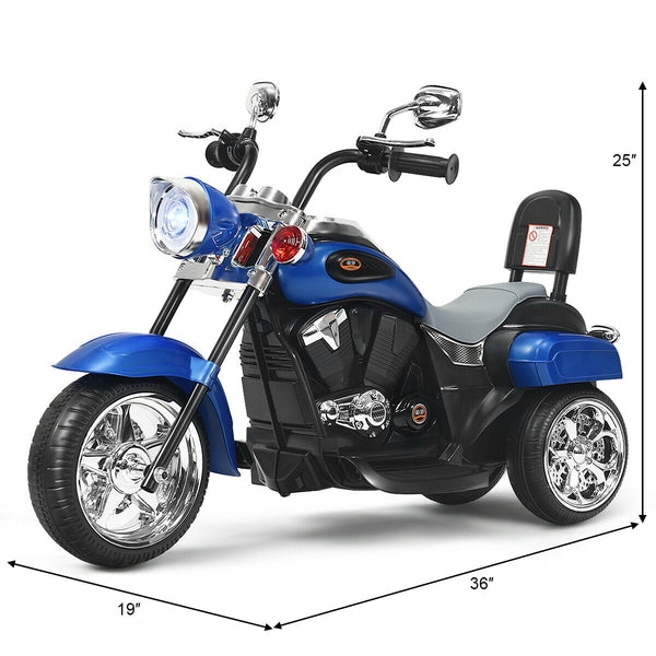 6V 3 Wheel Kids Motorcycle - Rechargeable for Kids - Electric Motorcycle