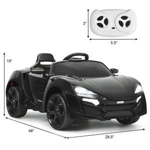 12V 2.4G RC electric vehicle for kids with lights, perfect for outdoor play and fun adventures.