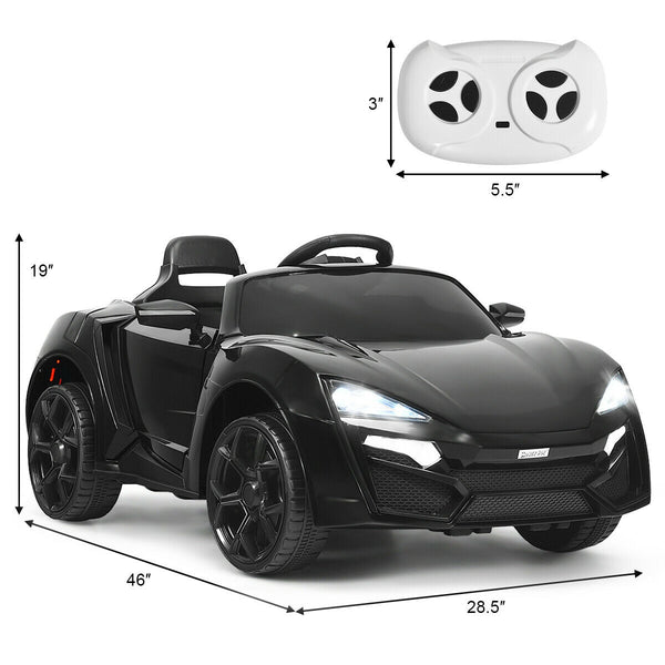 12V 2.4G RC electric vehicle for kids with lights, perfect for outdoor play and fun adventures.