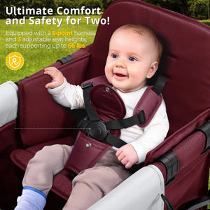 Momfann Stroller Wagon for Kids – 2-Seater All-Terrain Baby Wagon