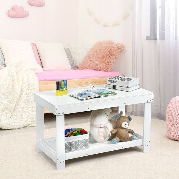 Solid multifunctional wood kids activity play table at a 22-degree angle, perfect for playtime and creativity.