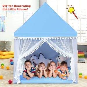 Kids Play Tent Large Playhouse Children Play Castle Fairy Tent Gift with Mat
