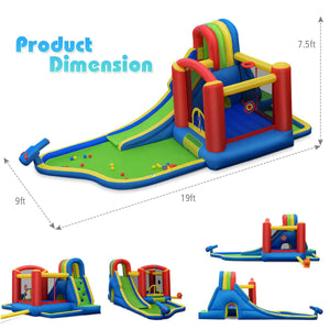 Inflatable Kid Bounce House Castle with Blower - Heavy-Duty