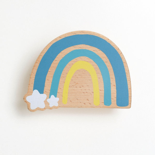 WonderBee™ Pale Blue Rainbow Decorative Painted Wall Hook