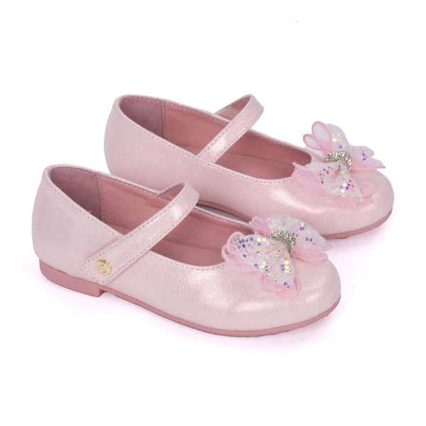 Pink Maisie/Kai Flex® Mary Janes for babies, shown from angle 3, stylish and comfortable footwear.