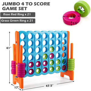Jumbo 4 in a Row 4-to-Score Giant Game Set - Weather-Resistant