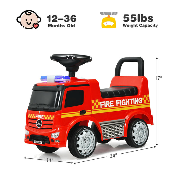 Licensed Mercedes Benz Kids Fire Engine Racer - Educational