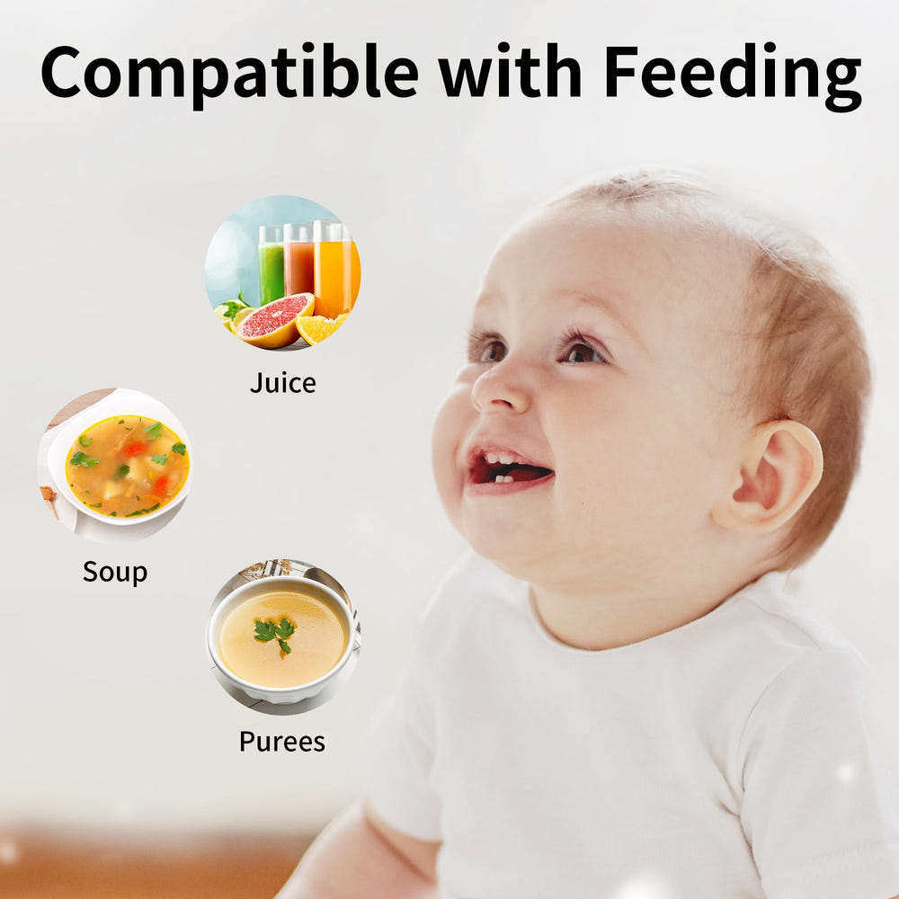 Pigeon Baby Weaning Spoon with Squeeze Bottle & Cleaning Brush, 4 Oz for 6 Months+, Feeding & Nursing Essentials.
