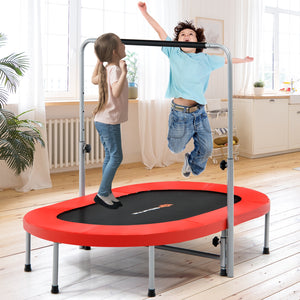 2-Person Foldable Mini Kids Fitness Rebounder Trampoline