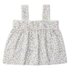 Organic Scalloped Top & Bloomers Set - Tulle Floral