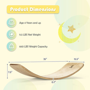 15.5 Inch Wobble Board for Kids and Adults