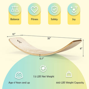 15.5 Inch Wobble Board for Kids and Adults