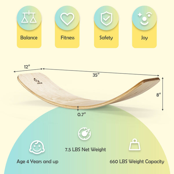 15.5 Inch Wobble Board for Kids and Adults