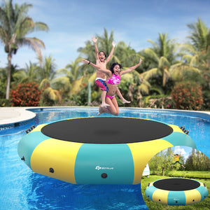 15 Feet Inflatable Splash Padded Water Bouncer Trampoline for kids, perfect for outdoor fun and summer playtime.