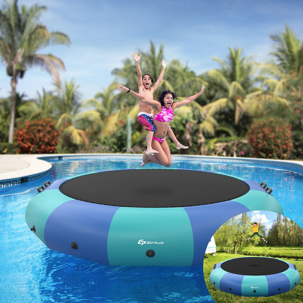 15 Feet Inflatable Splash Padded Water Bouncer Trampoline for kids, perfect for outdoor fun and summer play.