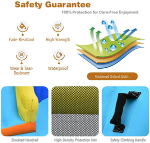 6-in-1 Inflatable Water Slides with Blower for Kids - Heavy