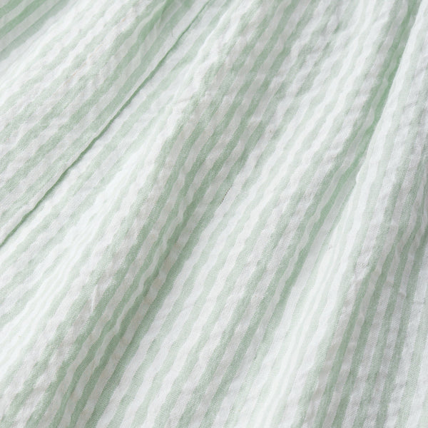 Organic Cross Back Dress - Basil Stripes