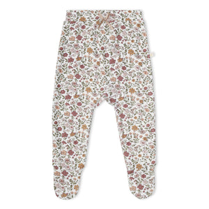 Organic Kimono Top & Footed Pants Set - Woodland Sprig
