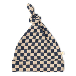 Organic Knotted Baby Gown - Midnight Check