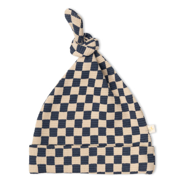 Organic Knotted Baby Gown - Midnight Check