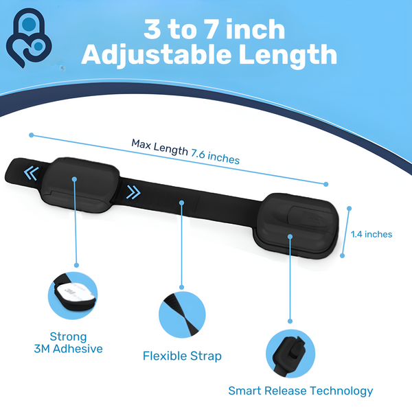 Baby Proof Me | Adjustable Safety Black Strap Lock