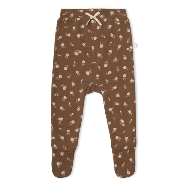 Organic Kimono Top & Footed Pants Set - Primrose