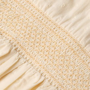 Organic Smocked Collar Dress - Butter Yellow