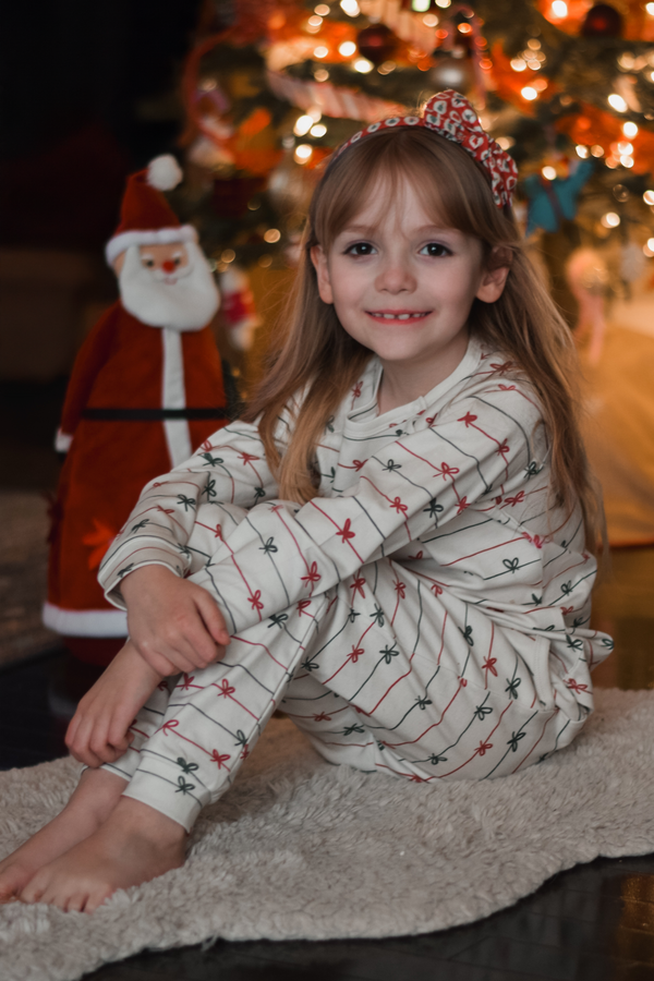 Tied with a Bow Christmas Organic Cotton Set