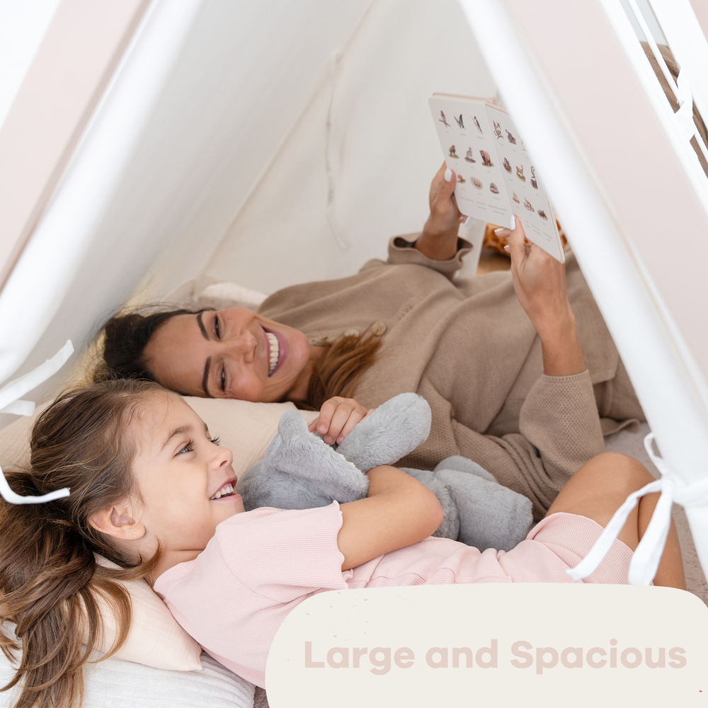 Blush kids indoor play tent, perfect for imaginative play and cozy hideouts. Ideal for playrooms and nurseries.