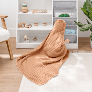 Baby Hooded Towels in Caramel