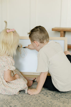 Wooden Tabletop Easel | 3-in-1 Magnetic Art Station