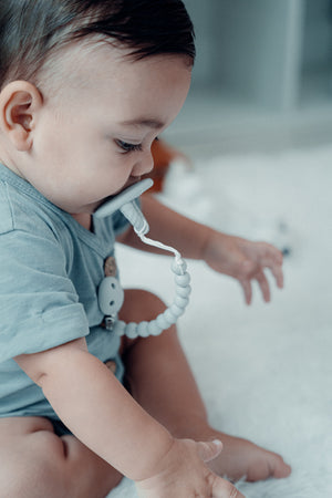 Pacifier Clips in Grey, 2 Pack