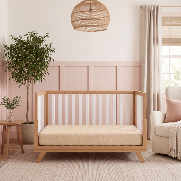 Muslin Fitted Crib Sheets, 2 Pack in Cedar and Cream