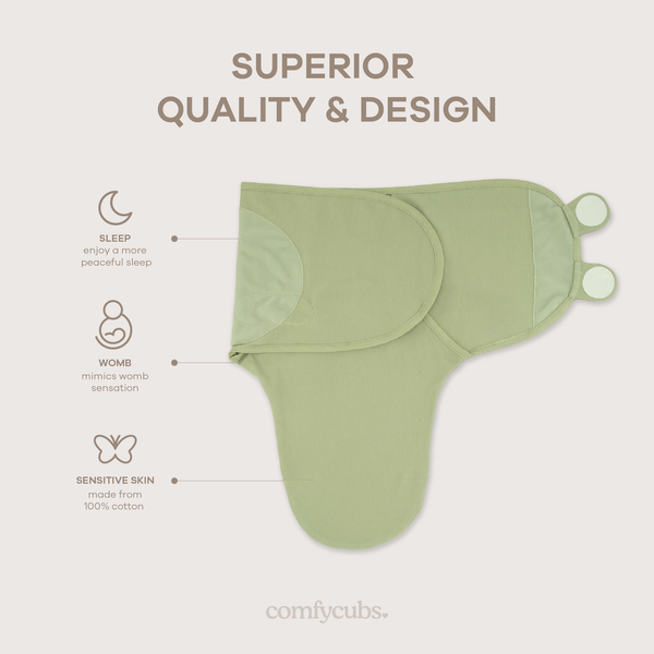 Easy Swaddle Blankets in Stone, Sage, Azul - Pack of 3, shown at angle 3 for a stylish baby wrap option.